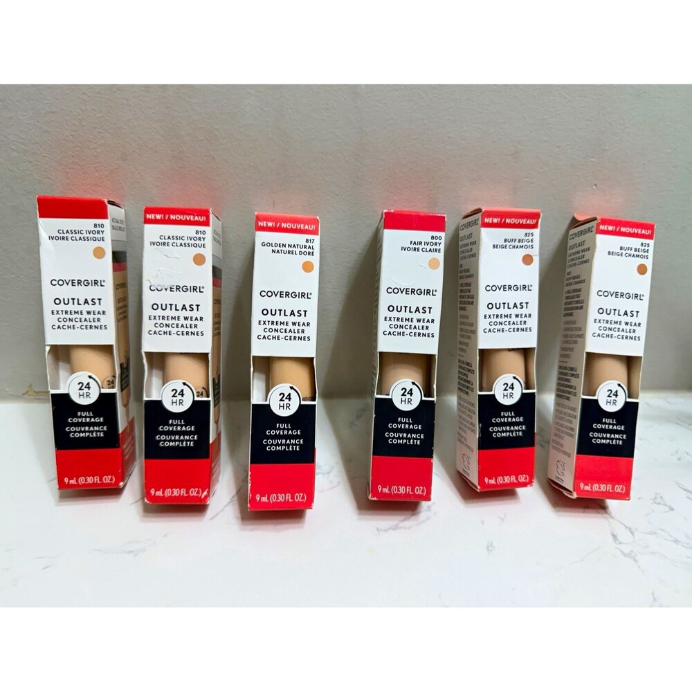 Covergirl Outlast Extreme Wear Concealer Bundle 6pcs Full Coverage 24HR New